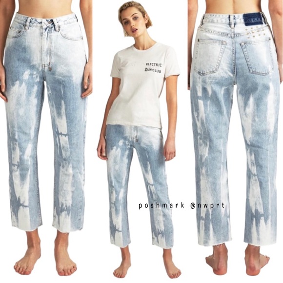 Ksubi Denim - KSUBI ++ Chlo Wasted Mile High Blue High Rise Waist Straight Leg Crop 23 24